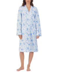 Eileen West - Long Sleeve Diamond Quilted Robe - Lyst