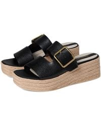 Franco Sarto - L-Taziana Slide Sandals Wedge Shoes, Leather - Lyst