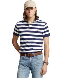 Polo Ralph Lauren - Classic Fit Striped Mesh Polo Shirt - Lyst