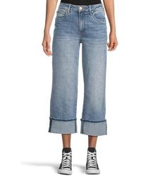 Kut From The Kloth - Petite Sienna High Rise Straight Leg-Roll Up 5 Jeans, Cotton/Denim/Polyester - Lyst