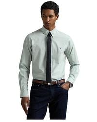 Polo Ralph Lauren - Classic Fit Gingham Stretch Poplin Shirt Clothing Granite/ Cotton/Elastane - Lyst