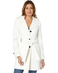 calvin klein grey wool coat womens