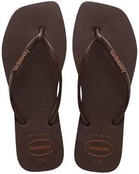 Havaianas - Slim Logo Pop-Up Flip Flops (Dark) Sandals - Lyst