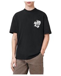 AllSaints - Orlando Short Sleeve Crew T Shirt, Cotton - Lyst