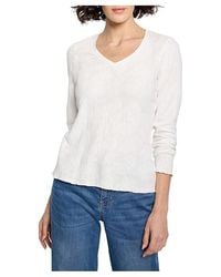 NIC+ZOE - Lace Knit V-Neck T-Shirt Clothing Md (Us 8-10) Cotton - Lyst