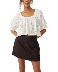Free People - Stacey Lace Top - Lyst