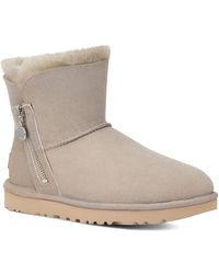 UGG Bailey Mini Zip Booties in Brown | Lyst