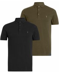 AllSaints - Reform Short Sleeve Polo 2-pack - Lyst