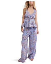 Free People - Tangled Lights Printed Set Pajama Sets, Cotton - Lyst