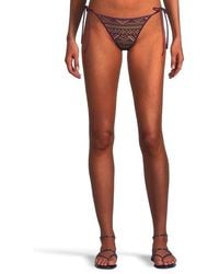 Becca - Color Play Crochet Demi Tie Side Basic Bottom Swimwear, Crochet/Nylon/Spandex - Lyst