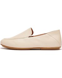 Fitflop - Allegro Crush-back Leather Loafers - Lyst