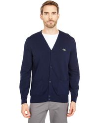 lacoste navy cardigan
