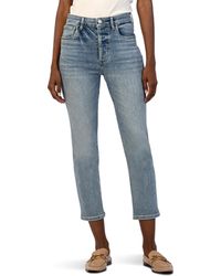 Kut From The Kloth - Elizabeth High-rise Crop Straight Legs Regular Hem In Supported - Lyst