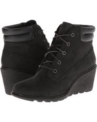 black wedge timberland boots