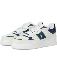 Polo Ralph Lauren - Masters Sport Leather-Suede Sneaker Shoes Bianco/ 10.5 D - Lyst