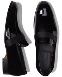Massimo Matteo Ponte Vecchio Patent/velvet Loafer - Black