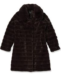 jones new york women's down coat with faux fur hood