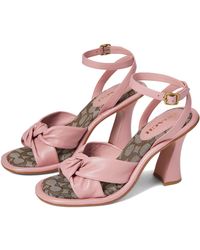COACH Quincey Leather Sandal - Pink