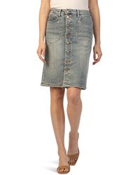 Kut From The Kloth - Rose Skirt Button Front Portchop Pocket - Lyst