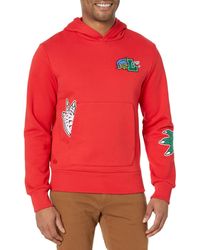 Lacoste - Croc Icon Heroes Cotton Hoodie Sweatshirt With Patch Details - Lyst