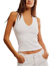 Free People - Neria Tank Top Clothing Xl 14) Cotton/Down/Elastane - Lyst