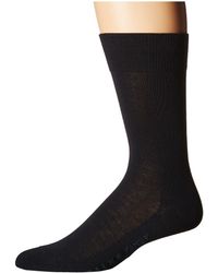 Falke Family Men Navy Cotton Blend Calf Length Adult Socks
