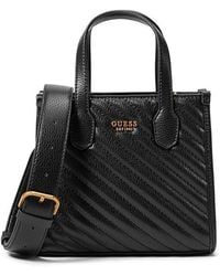 Guess - Silvana Double Compartment Mini Tote Tote Handbags, Polyester/Polyurethane - Lyst