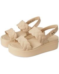 Crocs™ - Women's Brooklyn Woven Low Wedges Platform Sandals - Lyst