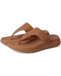 Fitflop - F-Mode Go Adjustable Flatform Toe-Post Sandals Wedge Shoes 8 M (B) Faux Leather - Lyst