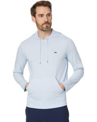 Lacoste - Long Sleeve Regular Fit Tee Shirt With Hood And Drawstring - Lyst
