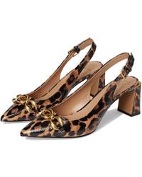Vince Camuto - Hamden Chain Link Slingback Pumps Shoes/Natural, Leather - Lyst