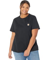 Carhartt Plus Size Wk87 Workwear Pocket Short Sleeve T-shirt - Black