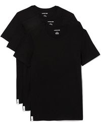Lacoste - 3-Pack Crew Neck Regular Fit Essential T-Shirt Clothing, Cotton - Lyst
