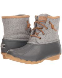 sperry saltwater metallic duck rain boots
