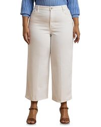 Ralph Lauren - Plus Size High-Rise Wide-Leg Cropped Jeans Jeans 22W, Cotton/Denim/Elastane - Lyst