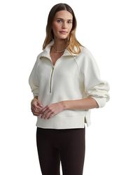 Varley - Milano Half Zip Sweat (Ivory) Sweater - Lyst