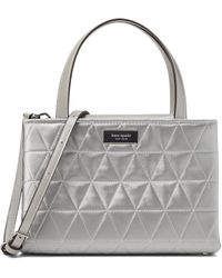 Kate Spade - Sam Icon Quilted Satin Small Tote - Lyst