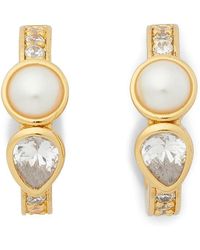 Kate Spade - Cubic Zirconia Bubbly Bezel Huggies - Lyst