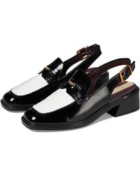 Franco Sarto - Giada Slingback Loafers Flat Shoes/ Gloss, Faux Leather - Lyst