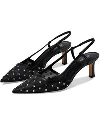 MICHAEL Michael Kors - Alora Mid Sling High Heels Black1, Leather/Rubber - Lyst