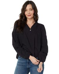Lucky Brand - Inset Lace Long Sleeve Peasant Top - Lyst