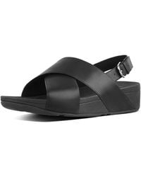 Fitflop - Lulu Cross-back Strap Sandal (black) Sandals - Lyst