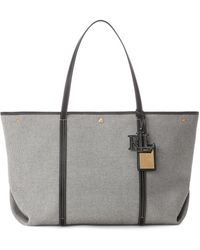 Lauren by Ralph Lauren - Canvas Leather Extra-large Emerie Tote - Lyst