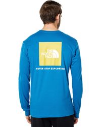 The North Face Box Nse Long Sleeve Tee - Blue