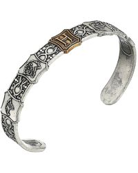 ALEX AND ANI Harry Potter Hogwarts Is My Home Mens Cuff Two-tone (rafaelian Silver) Bracelet - Metallic