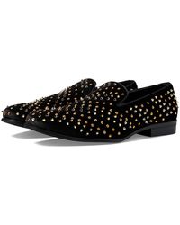 Stacy Adams - Sabert Spike Studded Slip-On Lace Up Wing Tip Shoes, Synthetic/Textile/Velour - Lyst