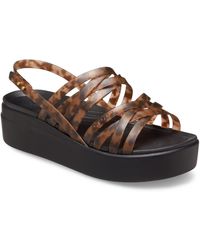 crocs brooklyn strappy low wedge w