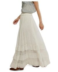Free People - One Brynn Maxi Skirt Skirt Xl 14) Cotton/Viscose - Lyst