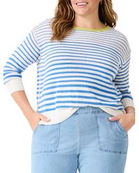 NIC+ZOE - Nic+zoe Plus Size Striped Up Supersoft Sweater - Lyst