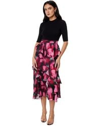 Ted Baker - Darciia Fitted Knit Bodice Dress With Ruffle Skirt - Lyst